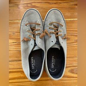 Sperry women’s pier view sneaker – gray, Size 9M